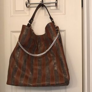 Brown leather purse